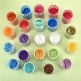 24 färger Epoxi hartsfärgning naturligt glimmerpulver pulveriserade pigment Pearl Powder Makeup Diy SMYCKE Making Harts Colorants