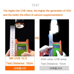 Профессиональная 3W -рептиля -лампа UVA UVB5.0 UVB10.0 LMAP Светодиодная луковица черепаха Ящерица Освещение солнечного света UVB Bulb Lighting