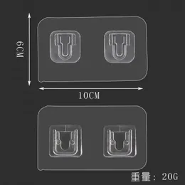 2024 Perforated Punch-free Wall-mounted Socket Router Holder Socket Transparent Storage Self-adhesive Cable Home Decor Organizer for