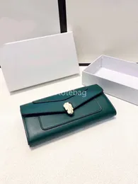 حامل البطاقة الفاخرة المحافظ مع مربع Serpentine BvlgarrCardholder Wallets Bag Women's Fashion Passport Bagout Wallets Leather Bvs 19*10cm