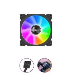 패드 CPU 쿨러 케이스 팬 ARGB 동기화 가능한 RGB PWM 4PIN 조용한 섀시 냉각 CPU 냉각기 92x92x25mm 12v4 핀