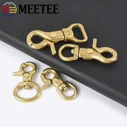 Meetee 2/5st 10-25mm metall mässing krok spänne karabiner väska lås hummer svivel trigger clip hund knäpp spännen diy tillbehör