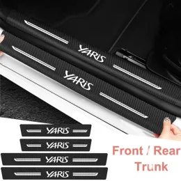 عتبة باب السيارة حماية ملصقات لوحة لـ Yaris Logo Trunk Strunk Pedal Strips Strips Sill Sill Stickers