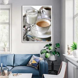 에버 샤인 풀 스퀘어 다이아몬드 자수 커피 커피 크로스 스티치 다이아몬드 페인팅 컵 사진 모자자 모자이크 풍경 홈 장식