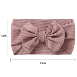 Solide weich gerippte babymädchen stirnband bogen top knoten spandex haarbänder süße turban kopfwaffenkindkind elastische Kopfbänder