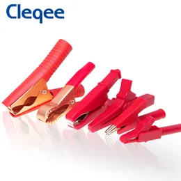 CLEQEE 15A 30A 100A ALIGATOR CLIP INSOLATO INSUMATO CRAMPATORI CLAMPATORE Adattatore Clip Clip adatta per la saldatura / Lead Test del tappo banana da 4 mm