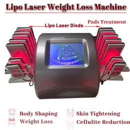 Lipolys bantningsmaskin Lipo Laser Diode Viktminskning Maskin: Anti-aging Problem Blod Cirlulation Förbättring Cellulit Borttagning Enkel drift