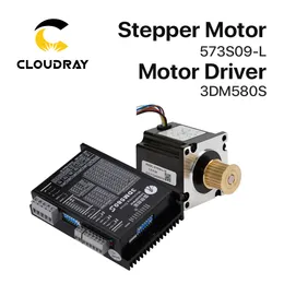 Cloudray Leadshine 3 Phase Stepper Motor 573S09-L-18/573S15-L-18+CO2レーザー彫刻切断機のステッパードライバー3DM580