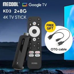 Box Mecool KD3 Android 11 TV Stick with Dolby Audio 2+8G Google Certified Google TVストリームメディアレシーバースティックホームメディアプレーヤー