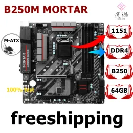 Moderkort för MSI B250M Mortel Moderkort 64 GB HDMI M.2 LGA 1151 DDR4 Micro ATX B250 Mainboard 100% Testat fullt arbete