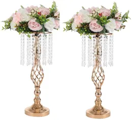 12 pezzi) tavolo da nozze centrotavola appoggio di fiori floreale ad alto supporto per candele per candele cristallino decorazioni da tavolo centrale qq397