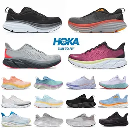 Men tênis de corrida Hokah Clifton 9 Bondi 8 Speedgoat 5 Mulheres designer Hokka Mafate Speed 4 Sneakers ao ar livre Hok Harbor Mist nebling Haze Treinadores de areia Sapato casual