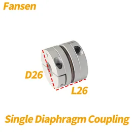 D26L26 ALUMINIUM SHAFT -koppling Enkel membrankopplingskontaktlegering Flexibel dubbelmembran Laminerad servomotorskruv