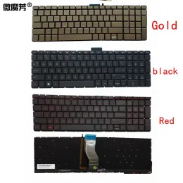 Keyboard English Laptop klawiatura dla HP dla pawilonu 15AB 15AK 15BC 17AB 15AB000 15AB100 15AB200 15ZAB100 US RECLIT