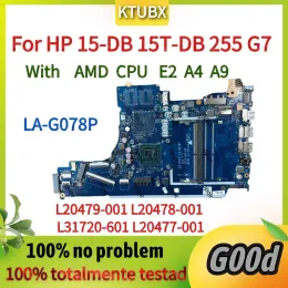 Motherboard EPV51 LAG078P.For HP 15DB 15TDB 255 G7 Laptop Motherboard.With CPU E2 A4 A9. L20479001 L20478001 L31720601 L20477001