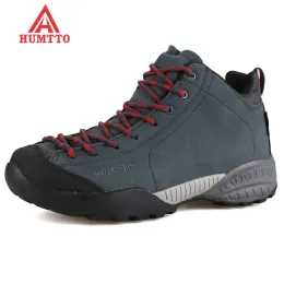 Botas de inverno real inverno impermeável sapatos de caminhada homens homens genuínos tênis ao ar livre, botas de escalada esportes respiráveis de caça quente montanha