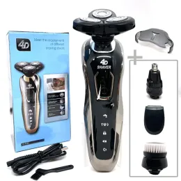 Barbeadores novos barbeadores elétricos para homens 4d Electric Beard Trimmer USB Recarregável Razor Adulto de Cortador de Cabelo de Cabelo