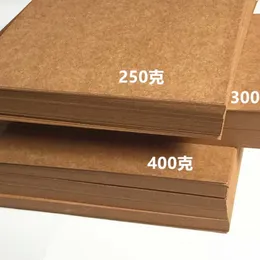 80/100G 20/50pcs di alta qualità A4 Brown Kraft Carta di mano fai -da -te produzione di cartone di cartone spessa di carta spessa