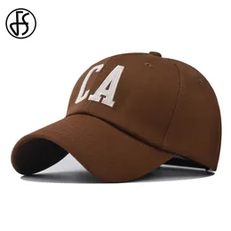 FS Trendy Red Brown Big Letter Baseball Cap Baseball Summer Sports Men Women Women Golf Caps Snapback Dad Hat Hat Trucker Cappelli 2023