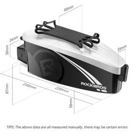 Rockbros regntät cykelväska för 4-6,5 'främre telefonpåse Special PC Hard Shell med gratis RainCover Motorcykelcykeltillbehör