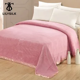 Lilysilk Silk coperta pura grado A Beauty Skin Care Rosa giallo arancione rosa arancione King Home Textile Spedizione gratuita