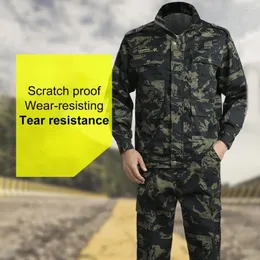 Men's Tracksuits 1 Set Men Uniform Anti Scratch Moisture-wicking Overalls Fastener Tape Training Clothes Suit