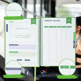 Planner Fitness Journal Workout Planner Gym Notebook, Tracker di allenamento, libretto degli esercizi per uomini Accessori per le donne allenamento (verde)