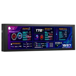 Monitorer Wisecoco 7,84 tum bärbar LCD -monitor CPU GPU -temperatur IPS Sekundär skärmdisplay för bärbar dator Raspberry PI 4 AIDA64
