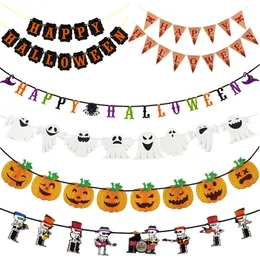 Happy Halloween Lettera Banner Pumpkin Ghost Skull Horror Garland