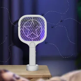 Två-i-1 LED-fälla Myggdödare lampa 3000V Electric Bug Zapper USB uppladdningsbar sommarfluga Swatter Trap Flues Insect Dropship