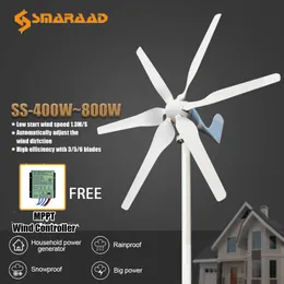 風力タービン発電機400W 600W 800W 12V 24V 48V 3/5/6ブレード垂直風車フリーエネルギー代替アクセサリー
