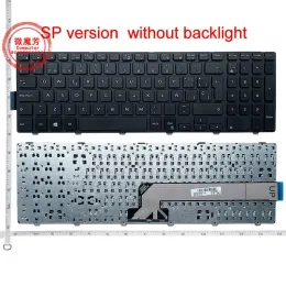 Tangentbord LA/SP TECLADO LAPTOP Tangentbord för Dell Inspiron 15 3000 3541 3542 3543 3551 3558 3552 3559 5547 5548 55558 5555 5551 5758 57555