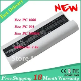 Batteries White Laptop Battery for ASUS Eee PC 901 Eee PC 1000 Eee PC 1000H AL23901 battery 6600mAh