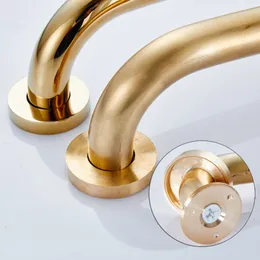 30/35/40/45/50cm banheiro banheiro handrail handrail brass acabamento dourado barra chuveiro suporte de segurança alça de toalha