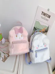 Mochilas Kawaii Sanrioed My Melody Cinnamoroll Cartoon Plush Bag Anime macio animais de pelúcia Plushie Backpack Girls Doll Christmas4199115