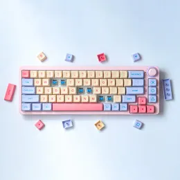 Akcesoria GMK Marshmallow Keycaps, 132 Keys Keycaps XDA Profil Dyesub Personalizowane klawisze GMK dla mechanicznej klawiatury