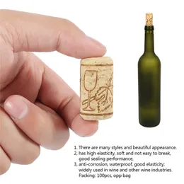 Tom Wine Corks Straight Corkswine Stoppers återanvändbar funktionell bärbar tätning Vinflaskstoppare för flask50 st 100 st