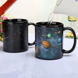 Sistema solare Colore che cambia tazza Galassia cambio tazze di tazze calore sublimazione caffettiera tè da tè cambio tazze magiche t200104255e