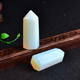 1pc Crystal Opal Quarz Point Healing Stone Tower Sechseckige Prismen 60-80 mm Obelisken Zauberstab Behandlungsstein DIY Geschenk K9