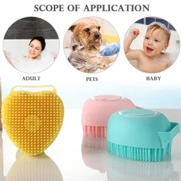 Pet Dog Cat Bath Brush Soft Silicone Cleaner Shampoo Massager Brush Bathroom Puppy Paw Clean Bath Tools Pet Grooming Supplies