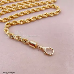 Anhänger Halsketten Feste goldene Seilkette für Männer reine Au750 Gold Halskette Schmuckgeschenkidee mit echter Goldkette Au750