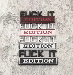 Fuckit Metal Car Sticker Party Party Favor in lega di zinco tailgate badge body foglie Banner9901401