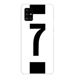 Futebol número 7 10 30 Capa telefônica para o Samsung Galaxy A50 A51 A70 A71 A40 A30 A20E A10 A31 A21S A41 A01 A6 A7 A8 A9 Plus Cover