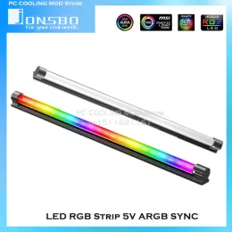 Towers Jonsbo RGB LED LED شريط الضوء شريط 5V Argb Symphony لزينة حالة الكمبيوتر القاعدة المغناطيسية 36 سم الطول وزارة الدفاع