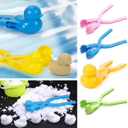5 Pcs Duck Shaped Snowball Maker Clip Children Outdoor Plastic Winter Snow Sand Making Mould Tool for Kids Fight Fun Sports Toys