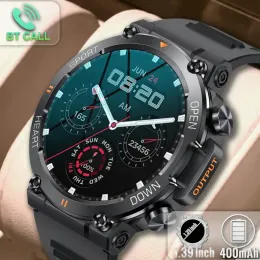 시계 2023 Smart Watch Men 군사 건강 모니터 1.39 인치 Bluetooth 통화 피트니스 방수 스마트 워치 iOS 안드로이드 폰을위한 스마트 워치