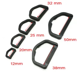 5pcs Dee D-Ring Buckles Plastic Hooks For Backpack Bag Straps Pets Collar Webbing Garment Parts Size 20mm 25mm 32mm 38mm 50mm