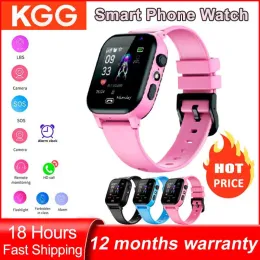 Watches Kids Smart Watch Phone LBS SOS Location Camera SIM Card Flashlight Camera Alarm Clock Children Smartwatch Gifts