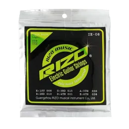 1 set Rizo Electric Guitar Strings Sześciokątny stal rdzeń nikiel ran gitarowe akcesoria