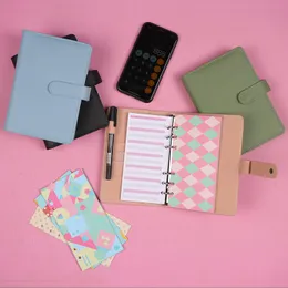 A6 PU Leather Brome Binder Binder Notebook Envelope